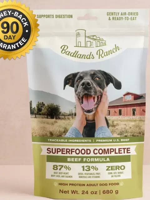 Badlands Ranch Dog Food Beef Formula badlands ranch dog food beef formula 24 oz package